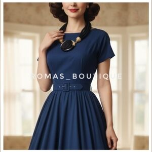 Vintage brass and black tone necklace